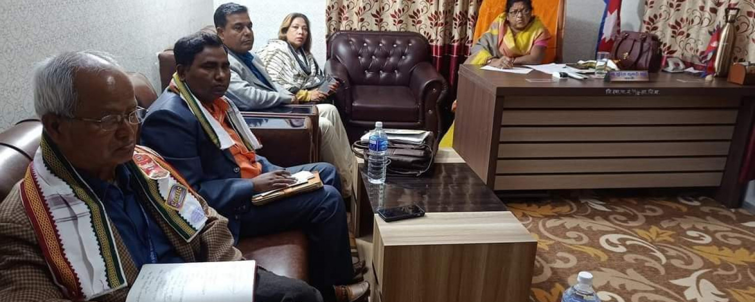 माननीय सामाजिक विकास मन्त्रीज्यूको अध्यक्षतामा बसेको दलित विकास समितिको बैठक